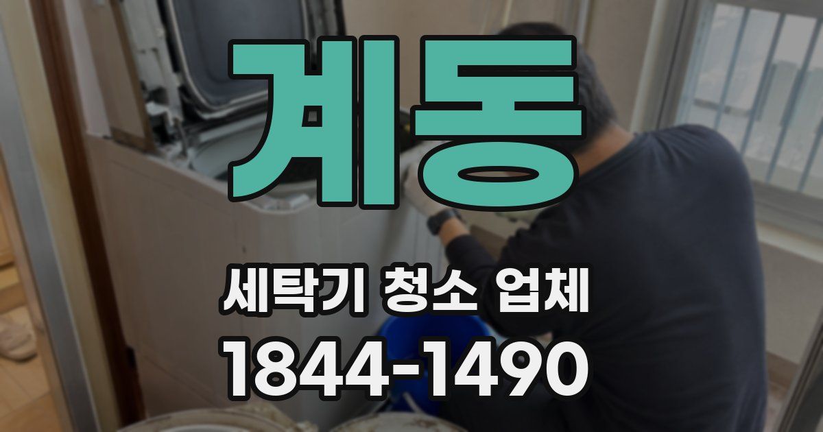 계동 세탁기 청소 업체