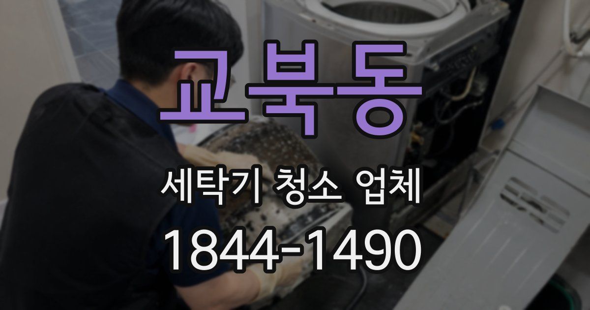 교북동 세탁기 청소 업체