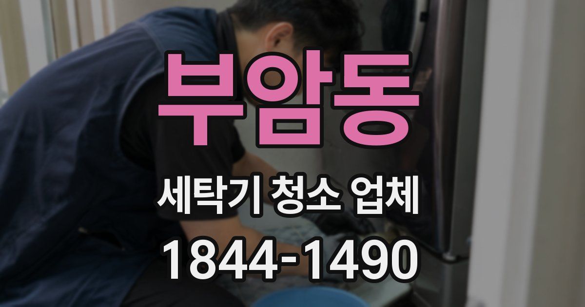 부암동 세탁기 청소 업체