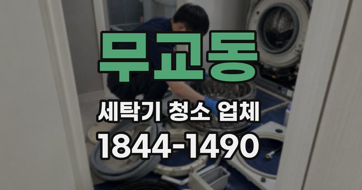 무교동 세탁기 청소 업체