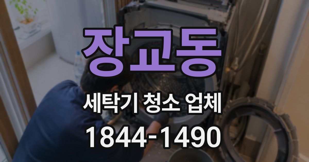 장교동 세탁기 청소 업체