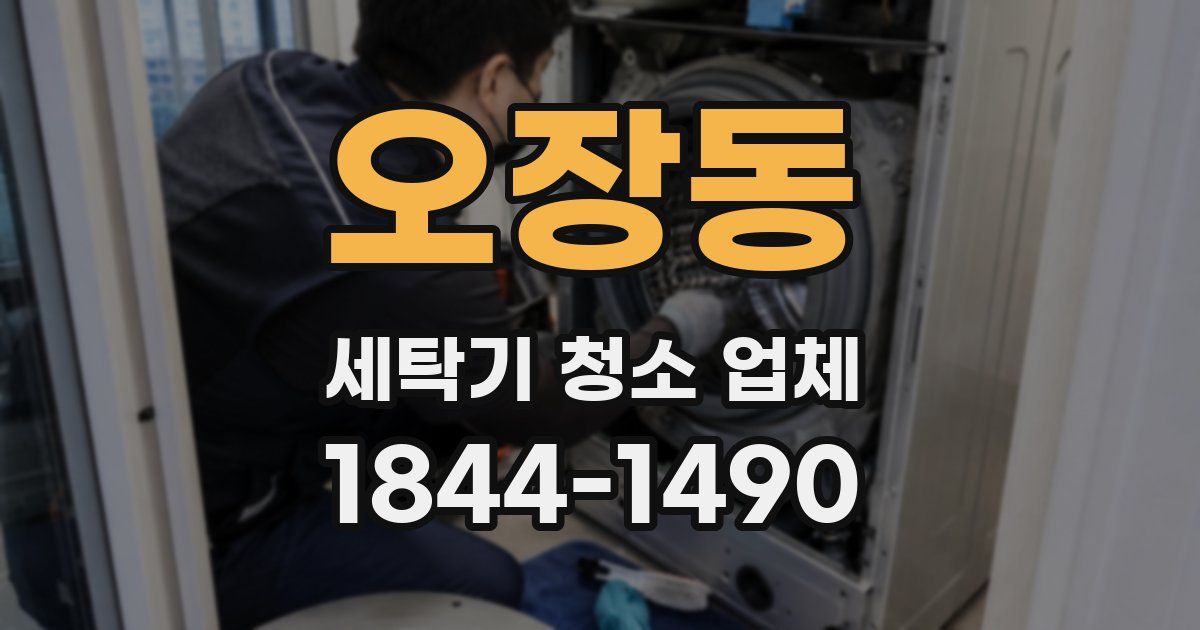 오장동 세탁기 청소 업체