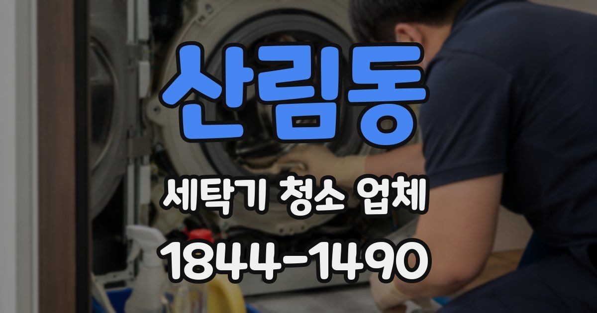 산림동 세탁기 청소 업체
