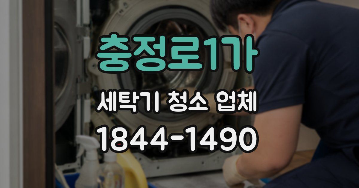 충정로1가 세탁기 청소 업체