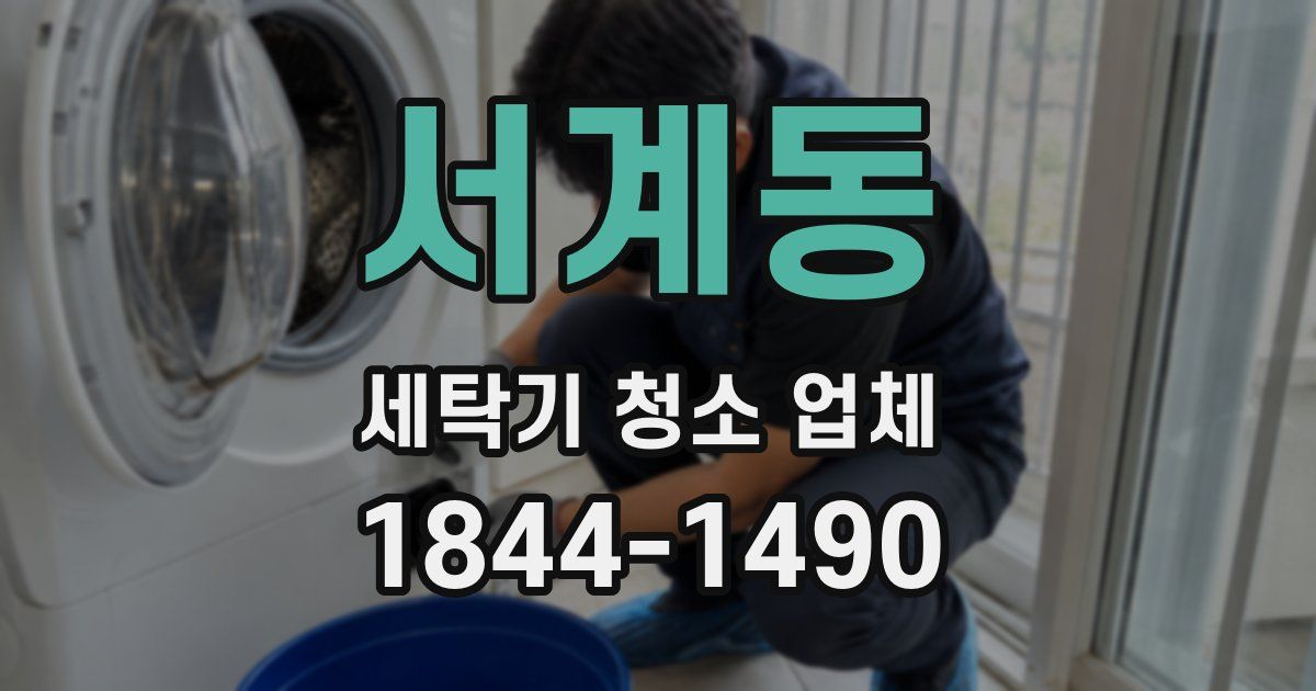 서계동 세탁기 청소 업체