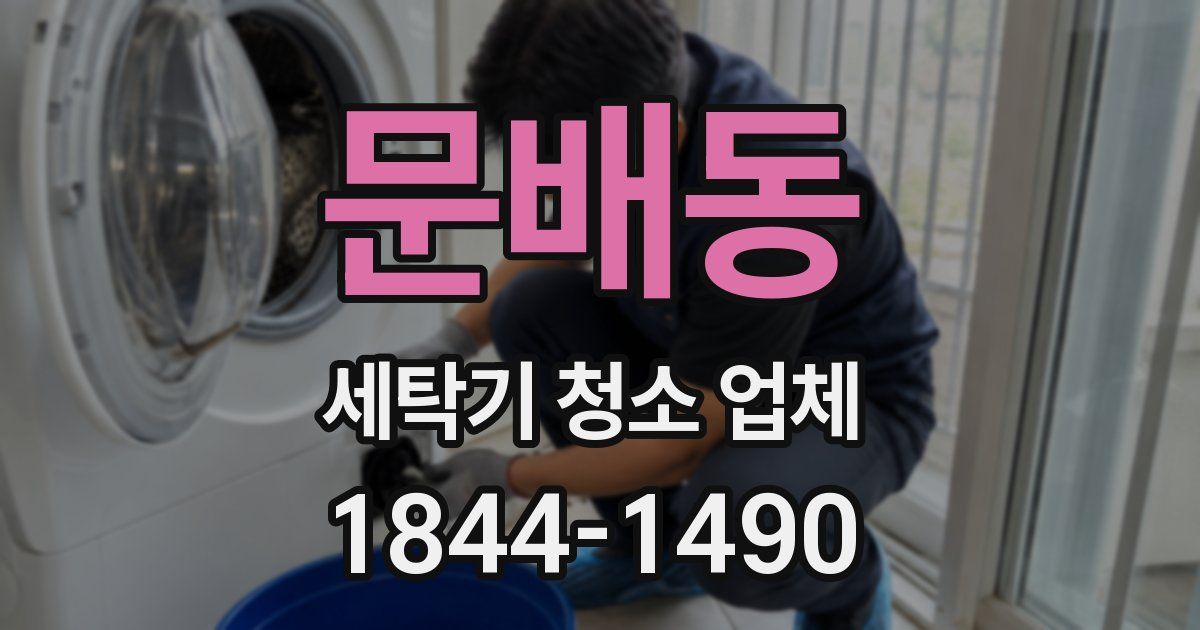 문배동 세탁기 청소 업체