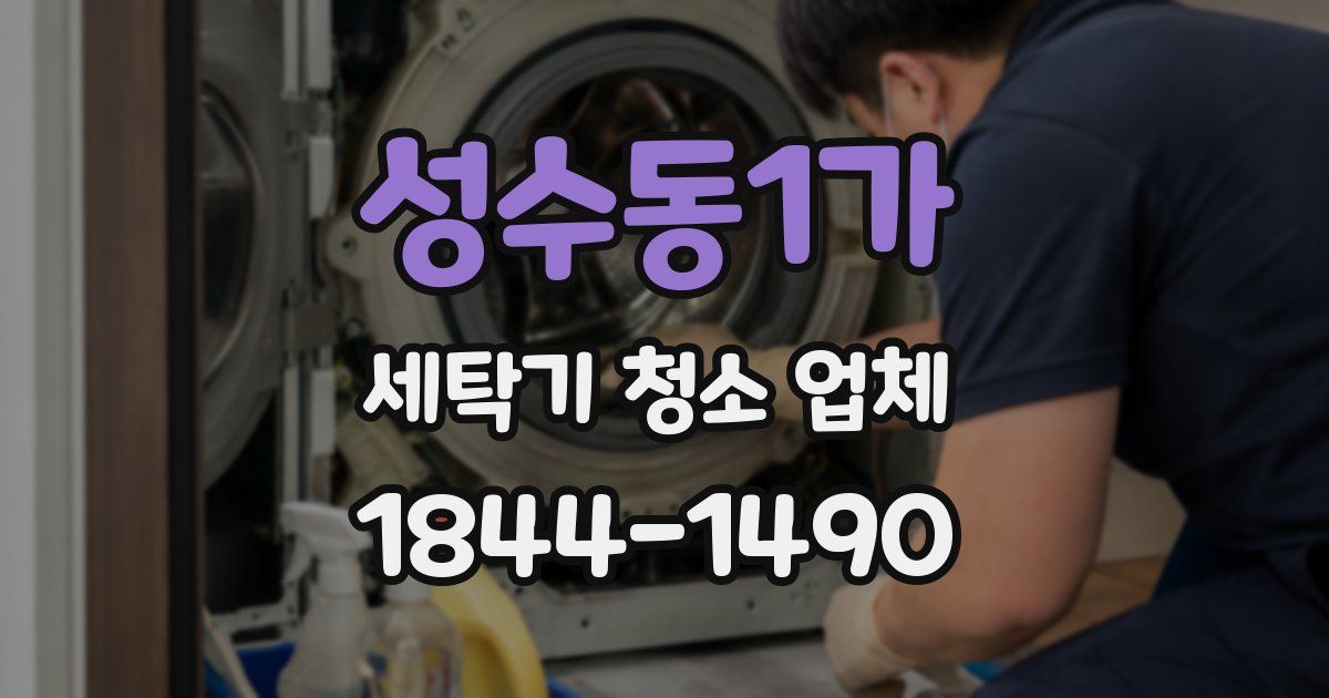 성수동1가 세탁기 청소 업체