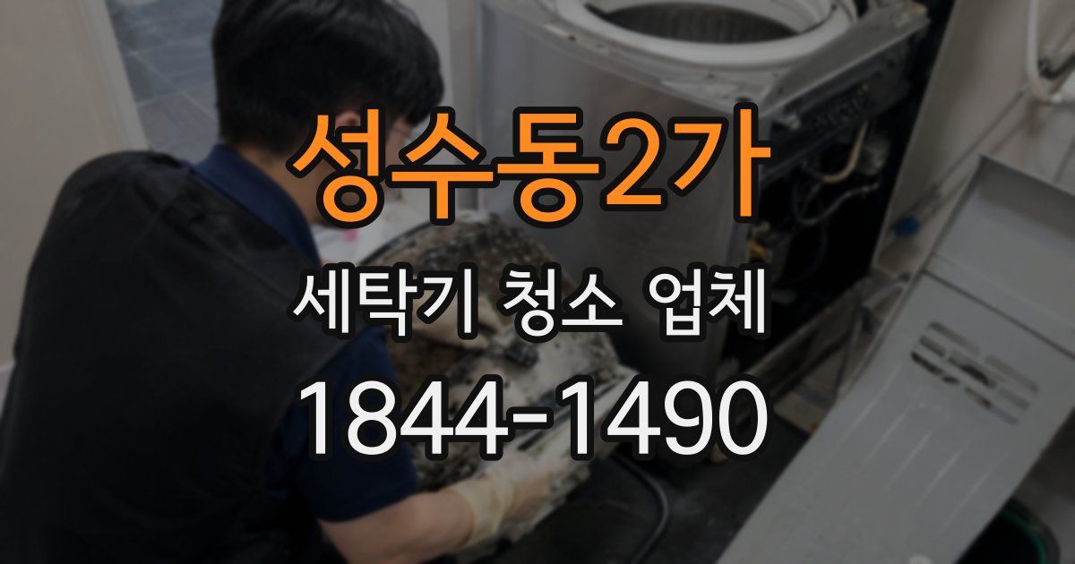 성수동2가 세탁기 청소 업체