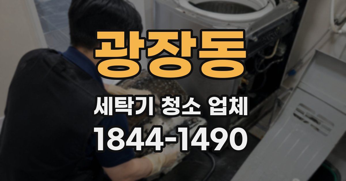 광장동 세탁기 청소 업체