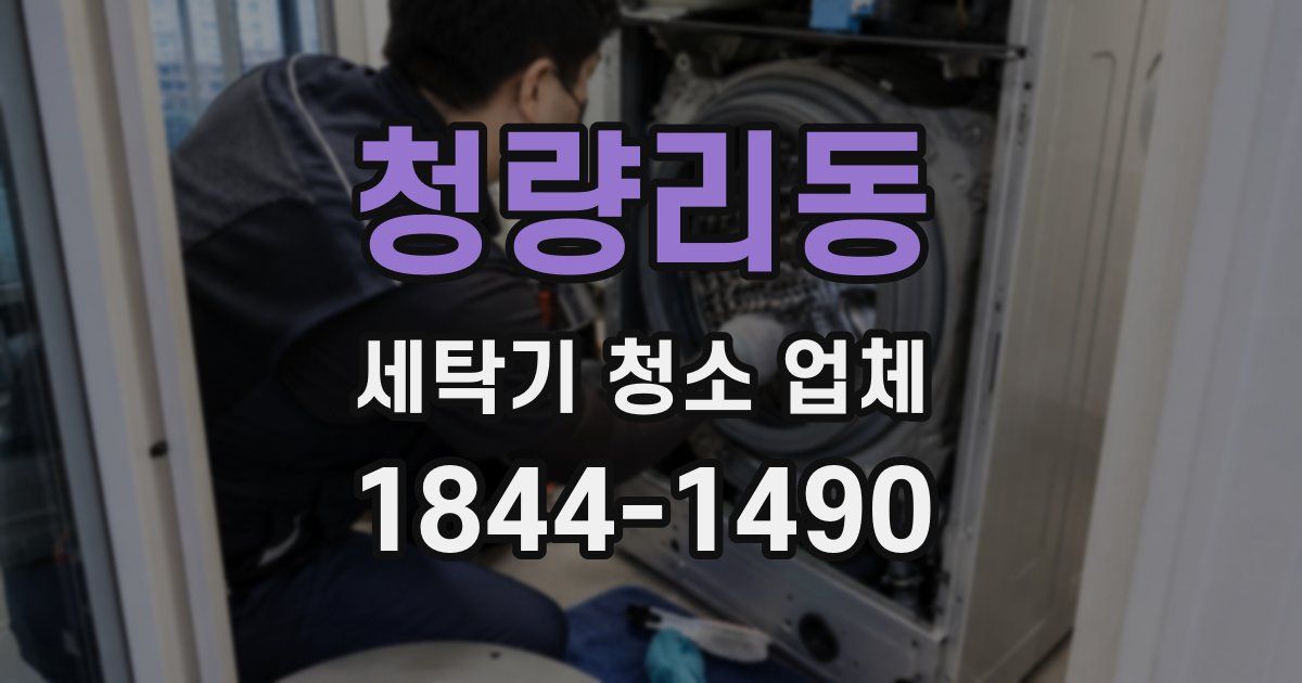 청량리동 세탁기 청소 업체