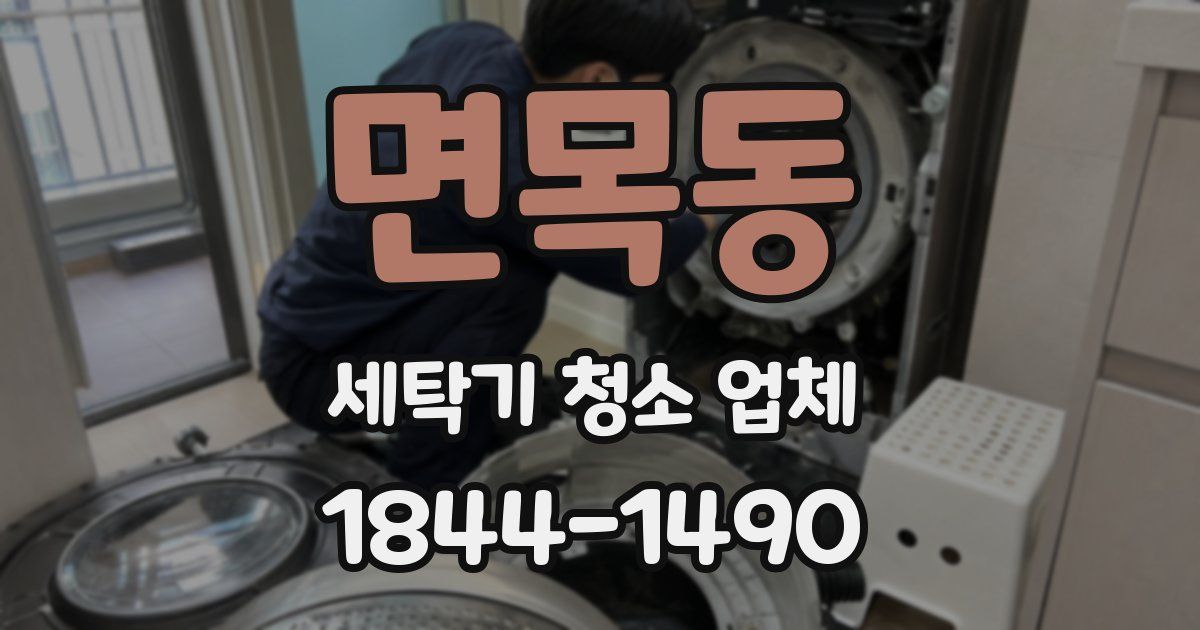 면목동 세탁기 청소 업체