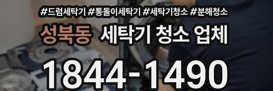 성북동 세탁기 청소 업체