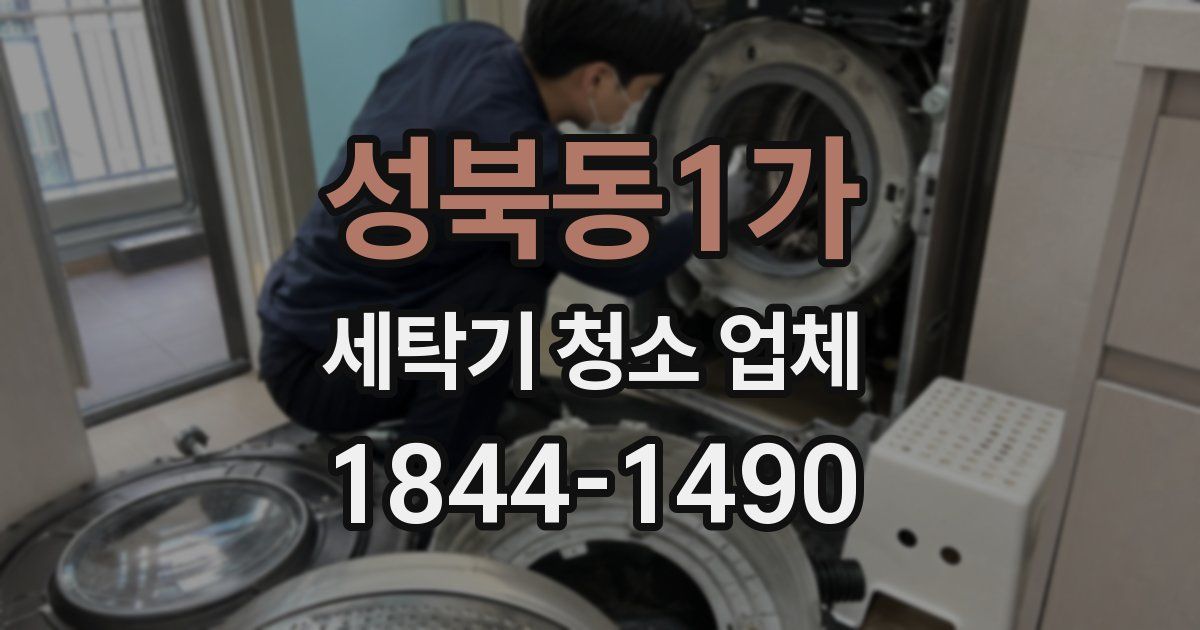 성북동1가 세탁기 청소 업체