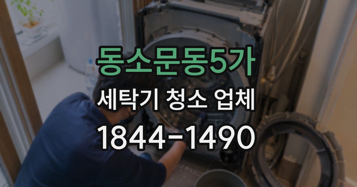 동소문동5가 세탁기 청소 업체