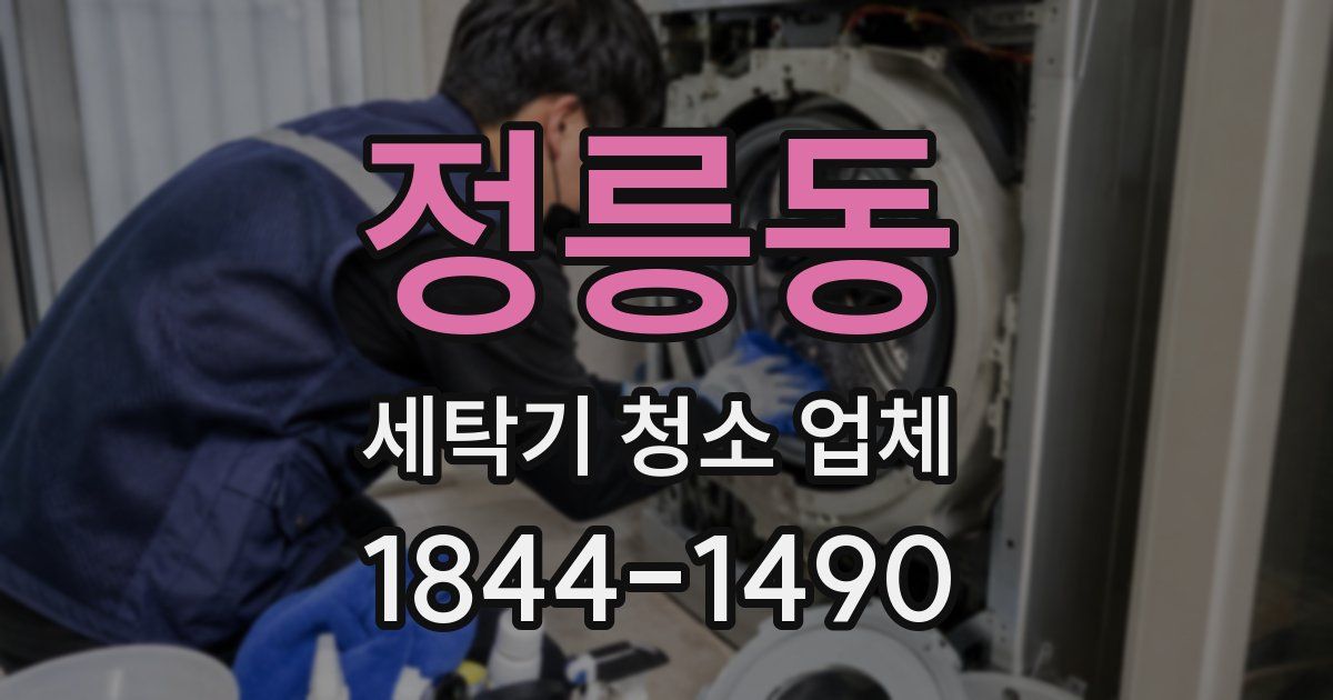 정릉동 세탁기 청소 업체