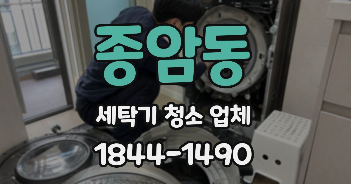 종암동 세탁기 청소 업체
