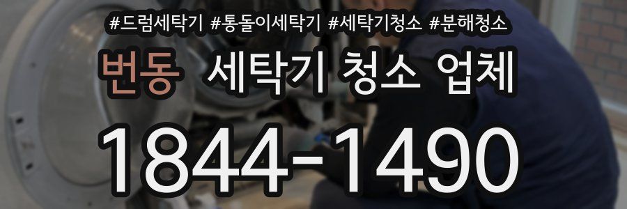 번동 세탁기 청소 업체