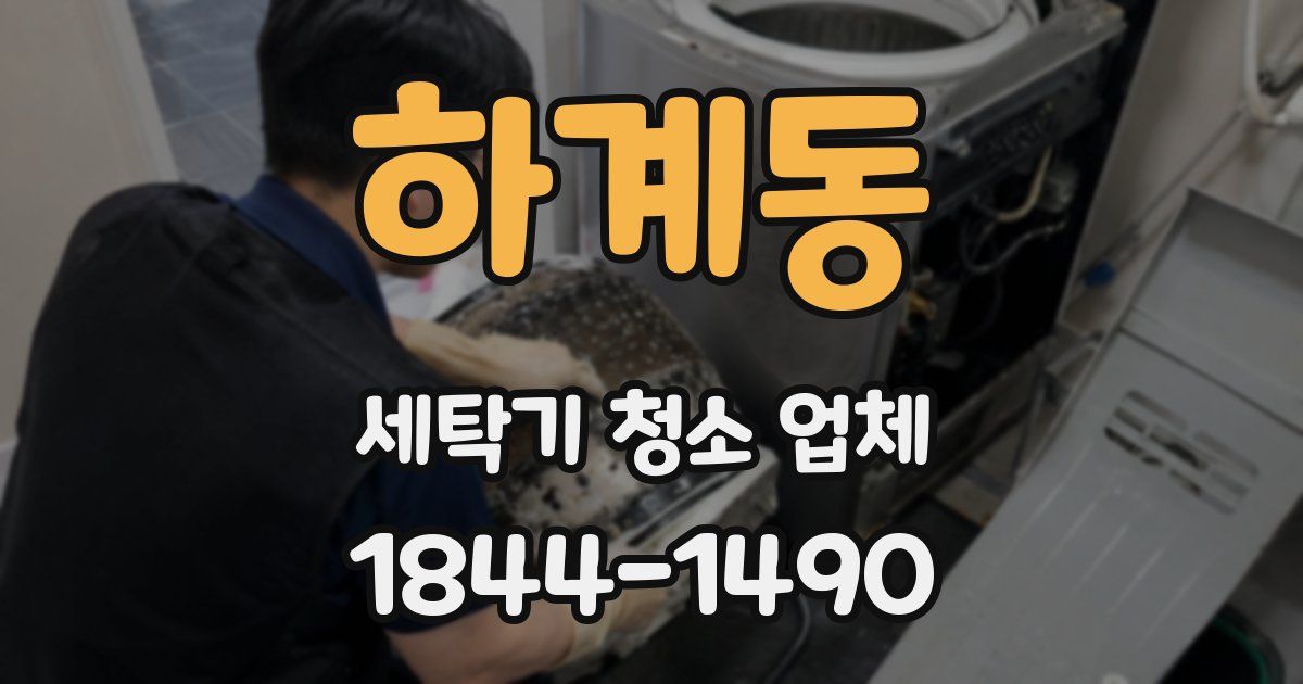 하계동 세탁기 청소 업체