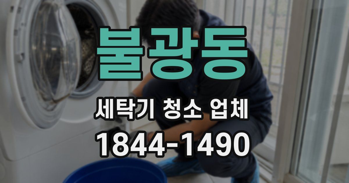 불광동 세탁기 청소 업체