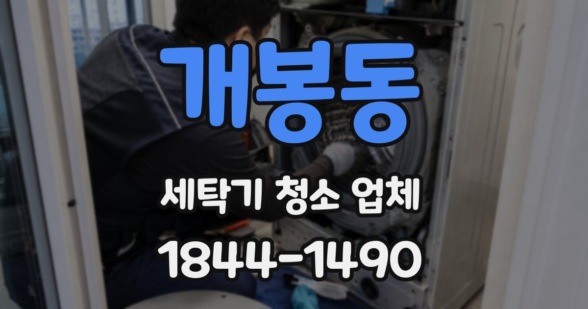 개봉동 세탁기 청소 업체