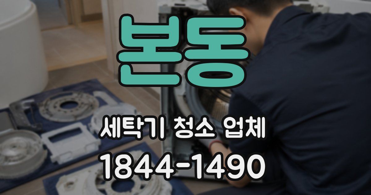 본동 세탁기 청소 업체