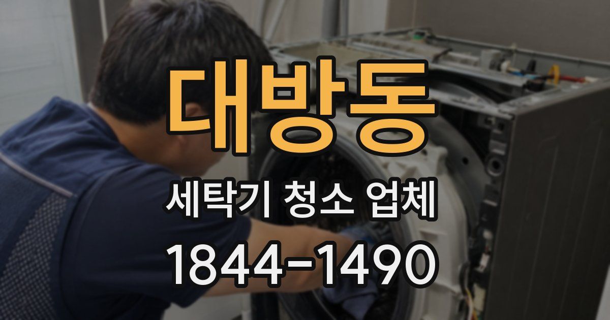 대방동 세탁기 청소 업체