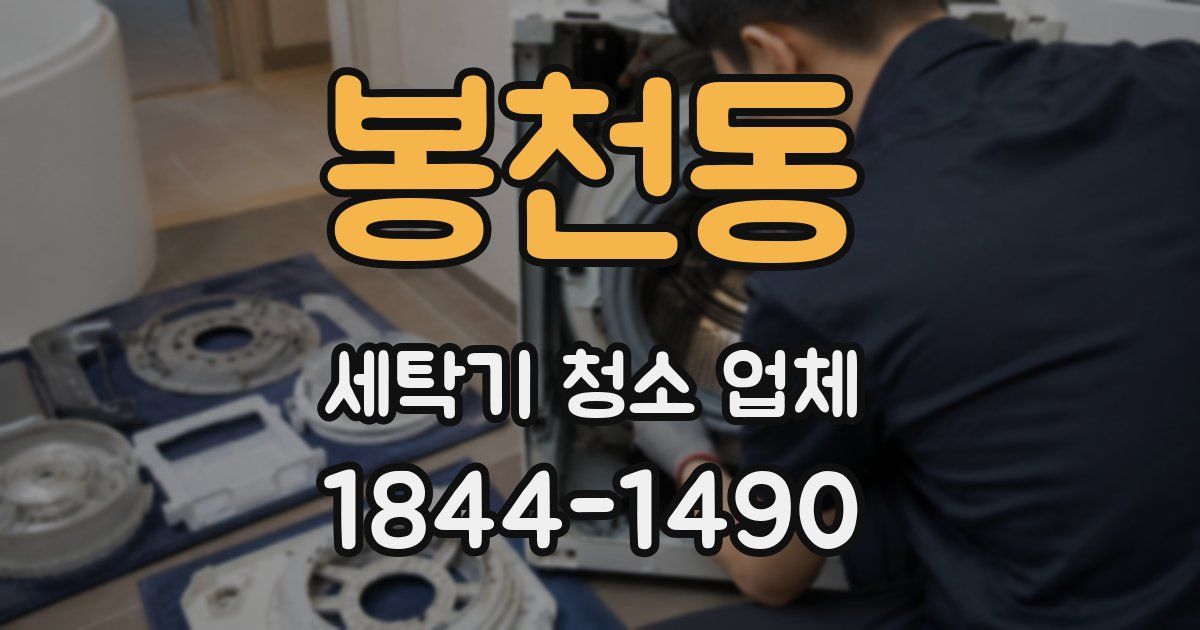 봉천동 세탁기 청소 업체