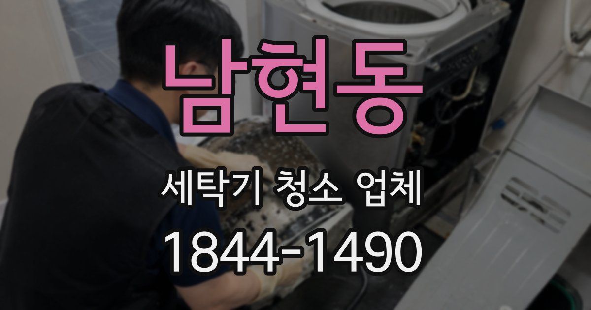 남현동 세탁기 청소 업체