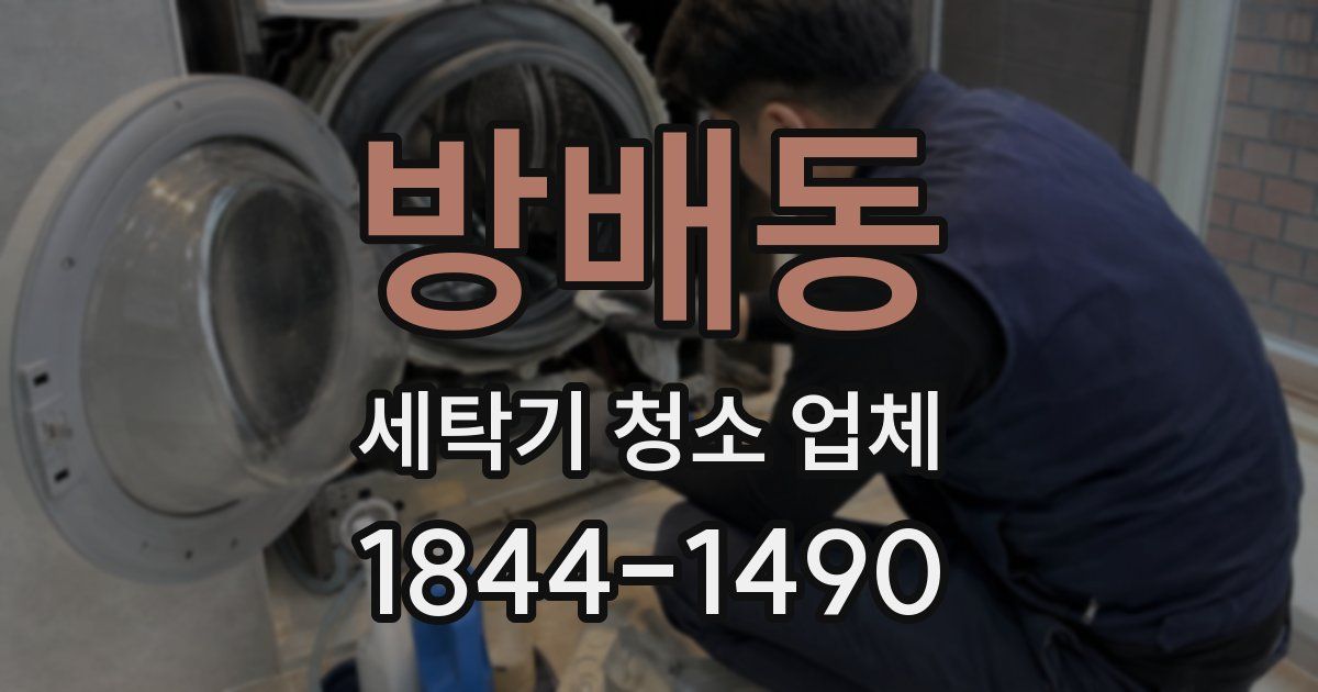 방배동 세탁기 청소 업체