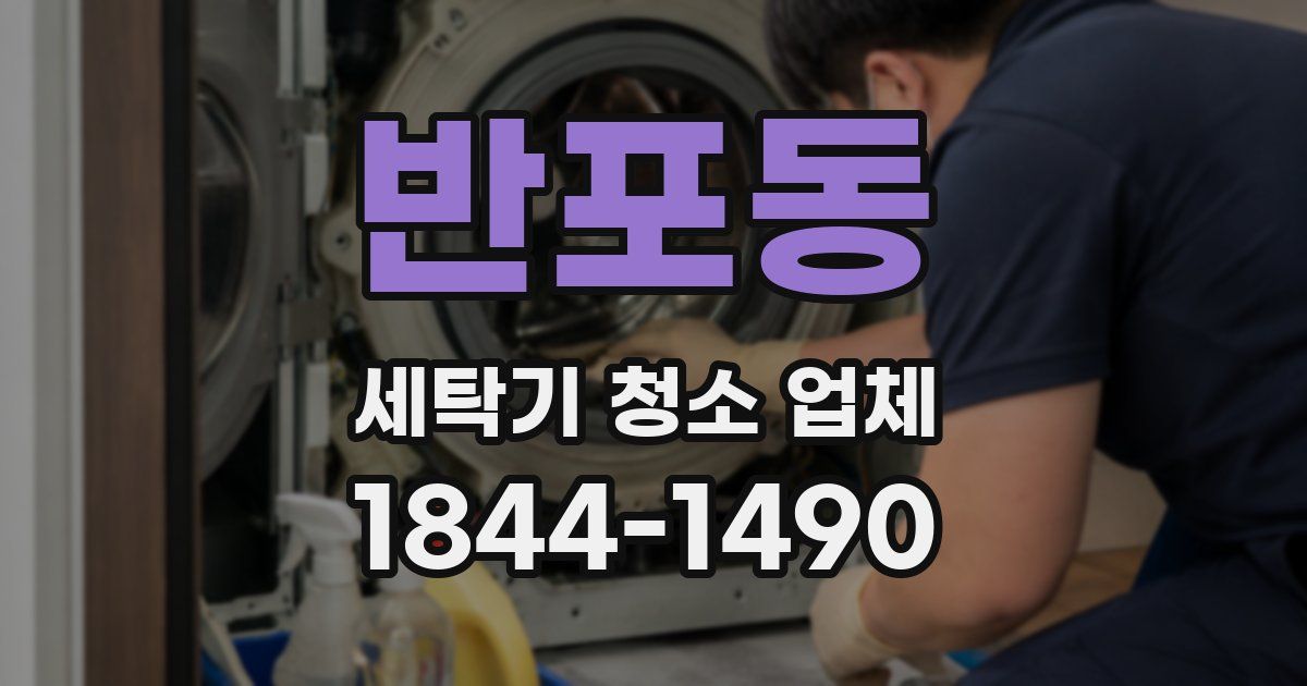 반포동 세탁기 청소 업체