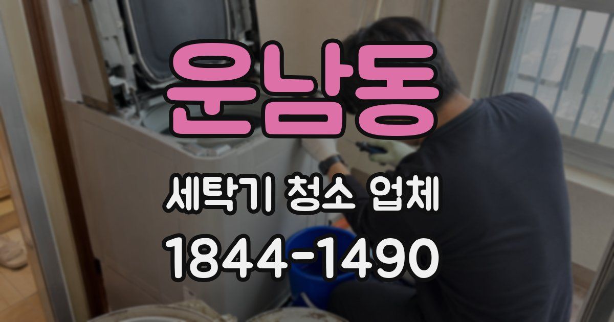운남동 세탁기 청소 업체