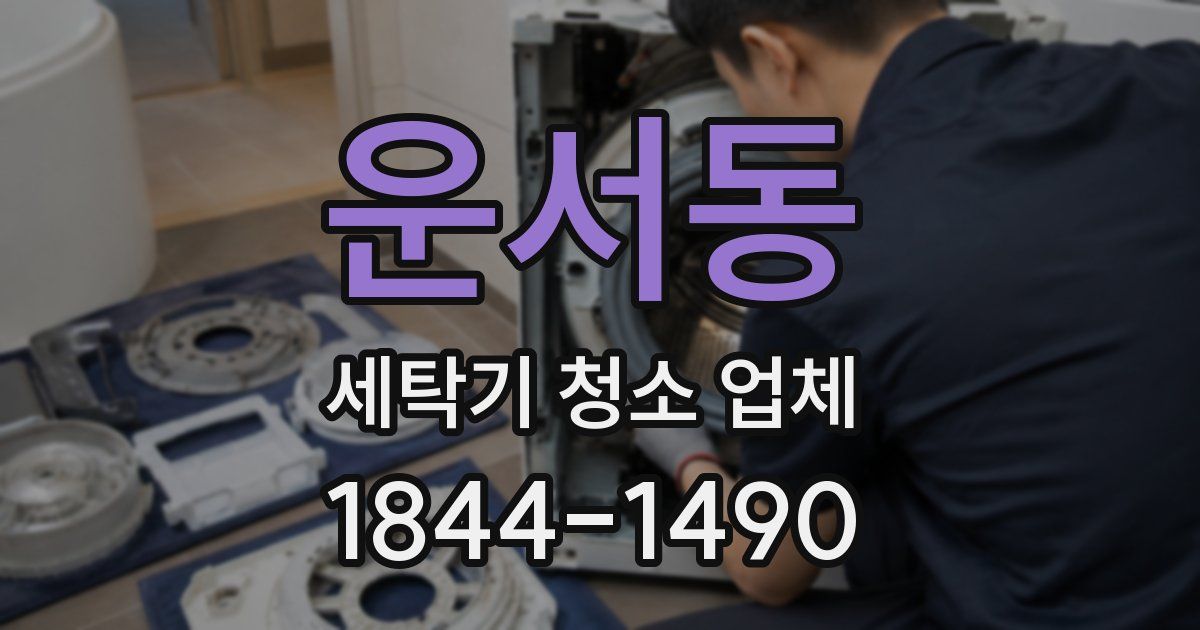 운서동 세탁기 청소 업체