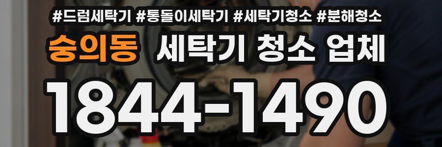 숭의동 세탁기 청소 업체