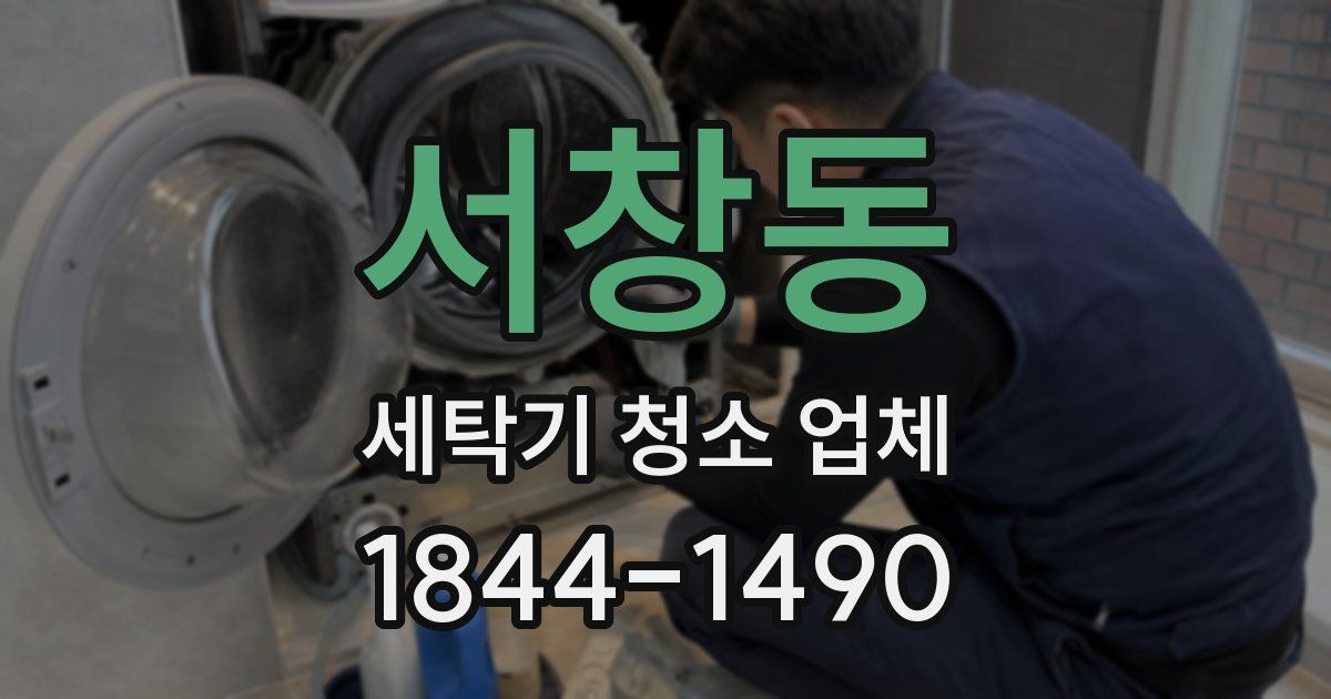 서창동 세탁기 청소 업체