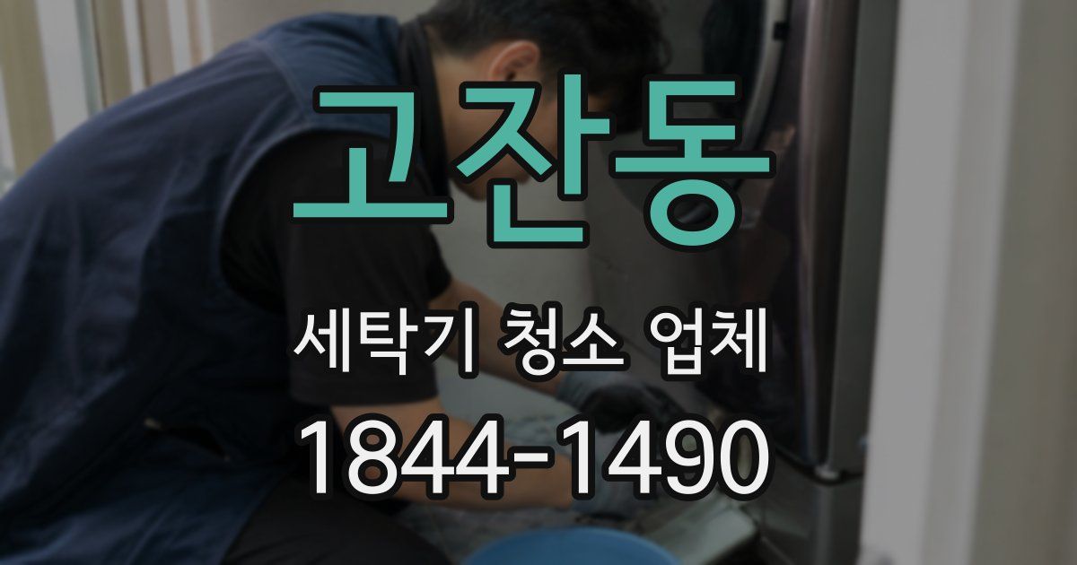 고잔동 세탁기 청소 업체