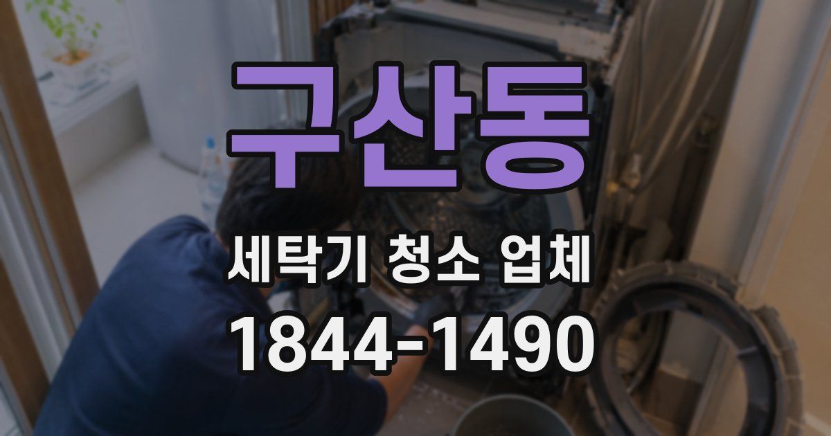 구산동 세탁기 청소 업체