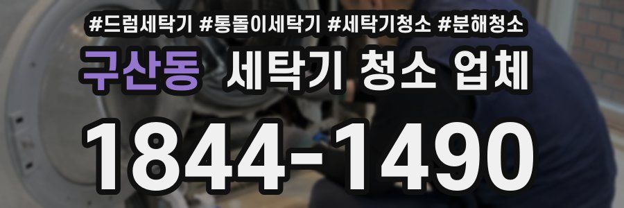구산동 세탁기 청소 업체