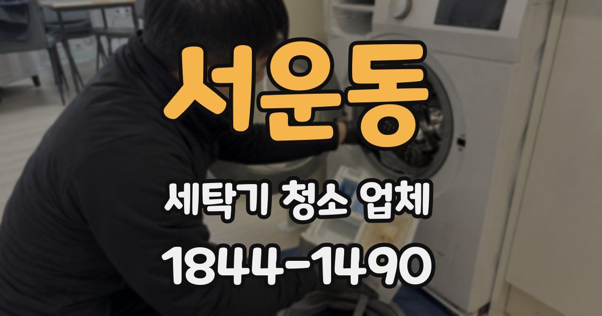 서운동 세탁기 청소 업체