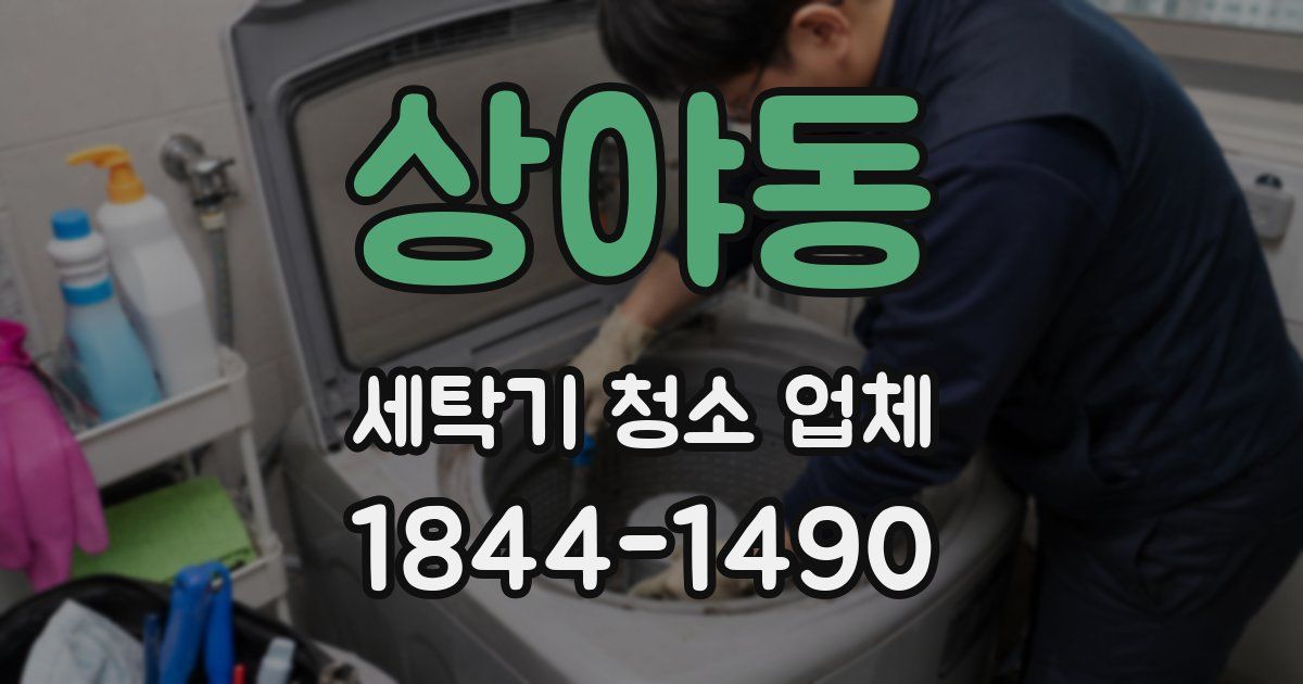 상야동 세탁기 청소 업체