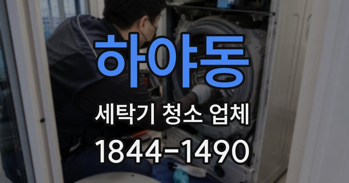 하야동 세탁기 청소 업체