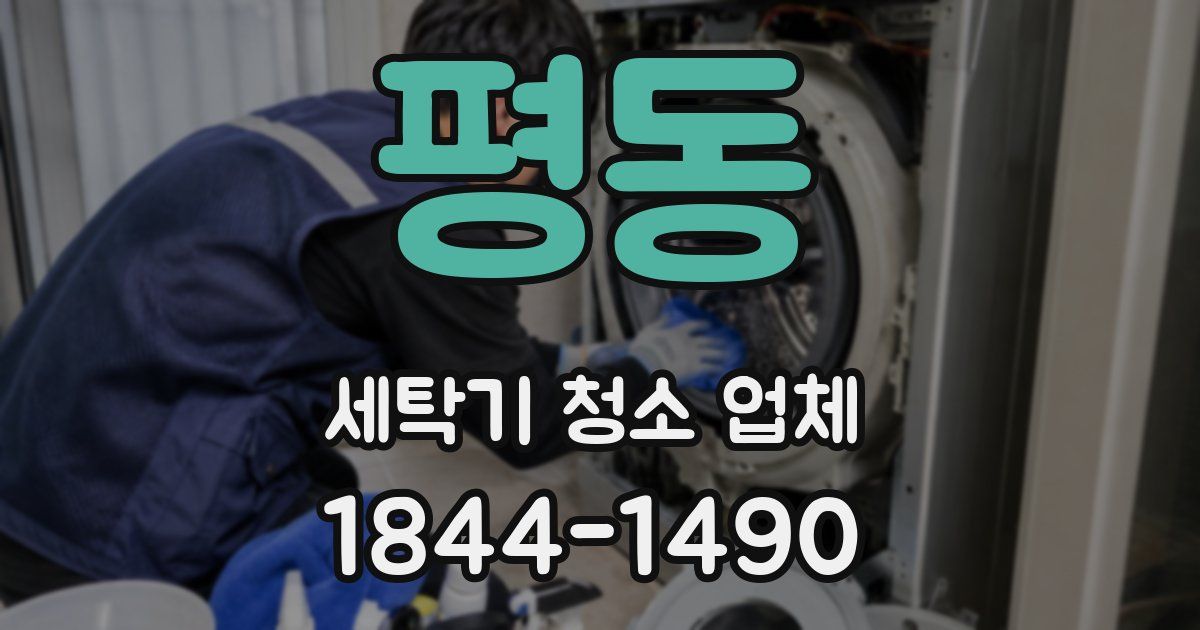 평동 세탁기 청소 업체