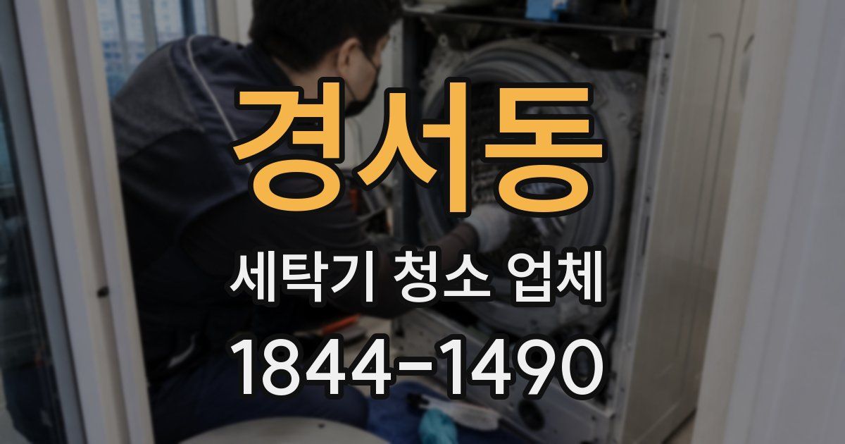 경서동 세탁기 청소 업체