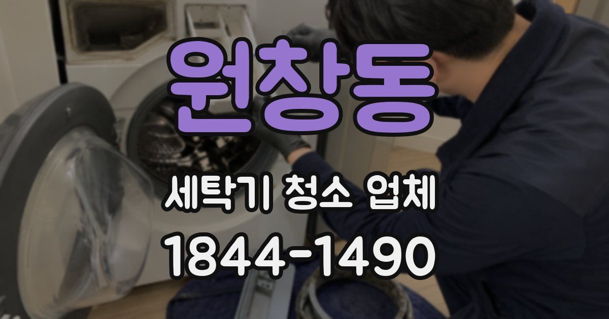 원창동 세탁기 청소 업체