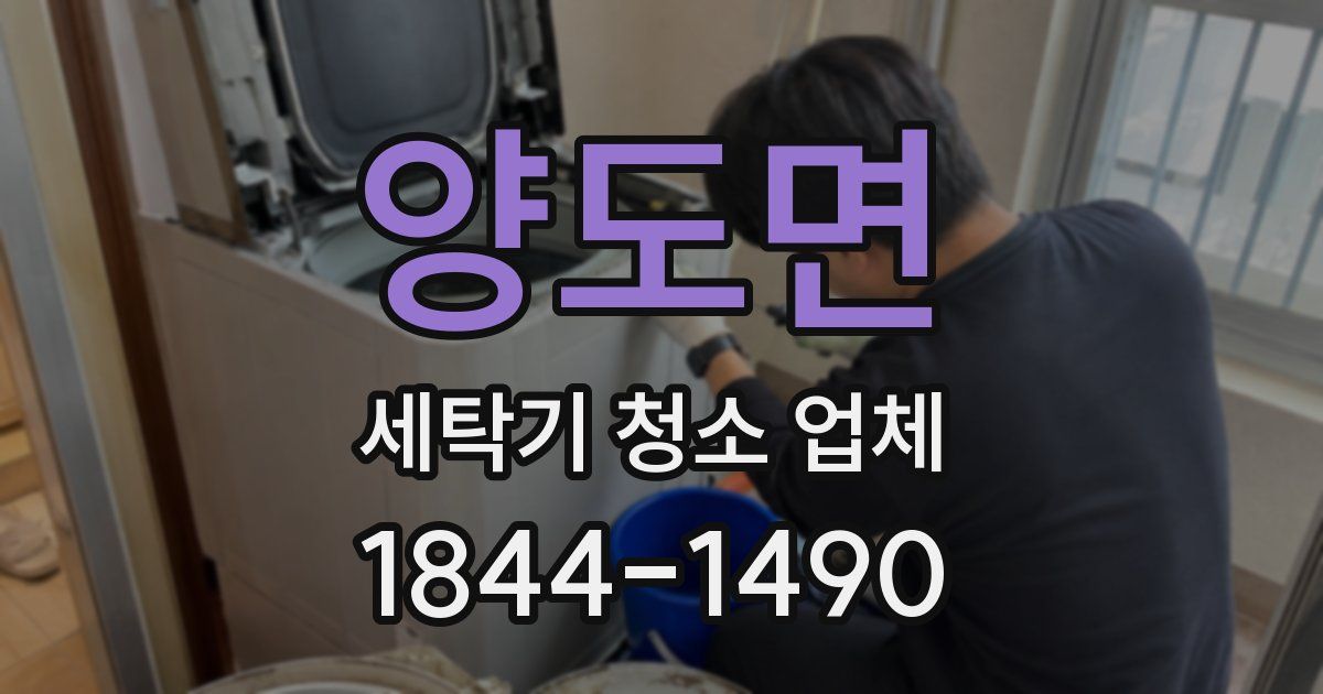 양도면 세탁기 청소 업체
