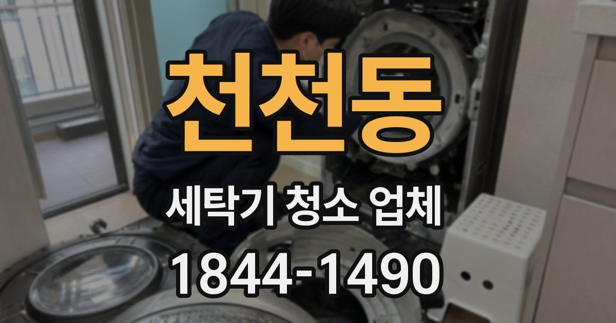 천천동 세탁기 청소 업체