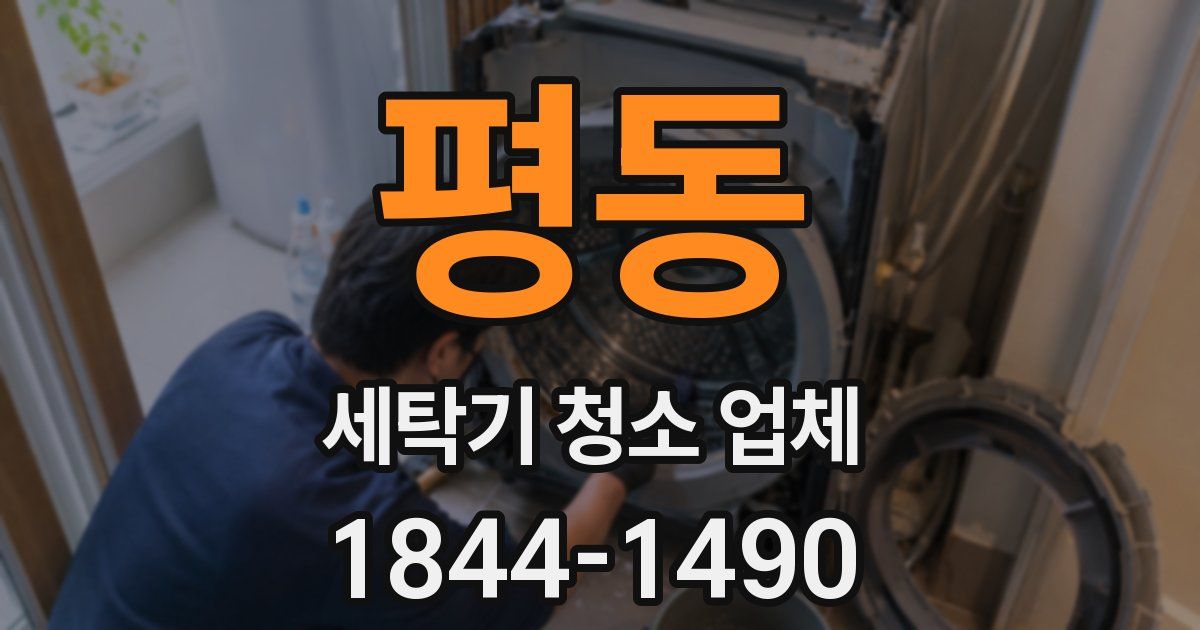 평동 세탁기 청소 업체