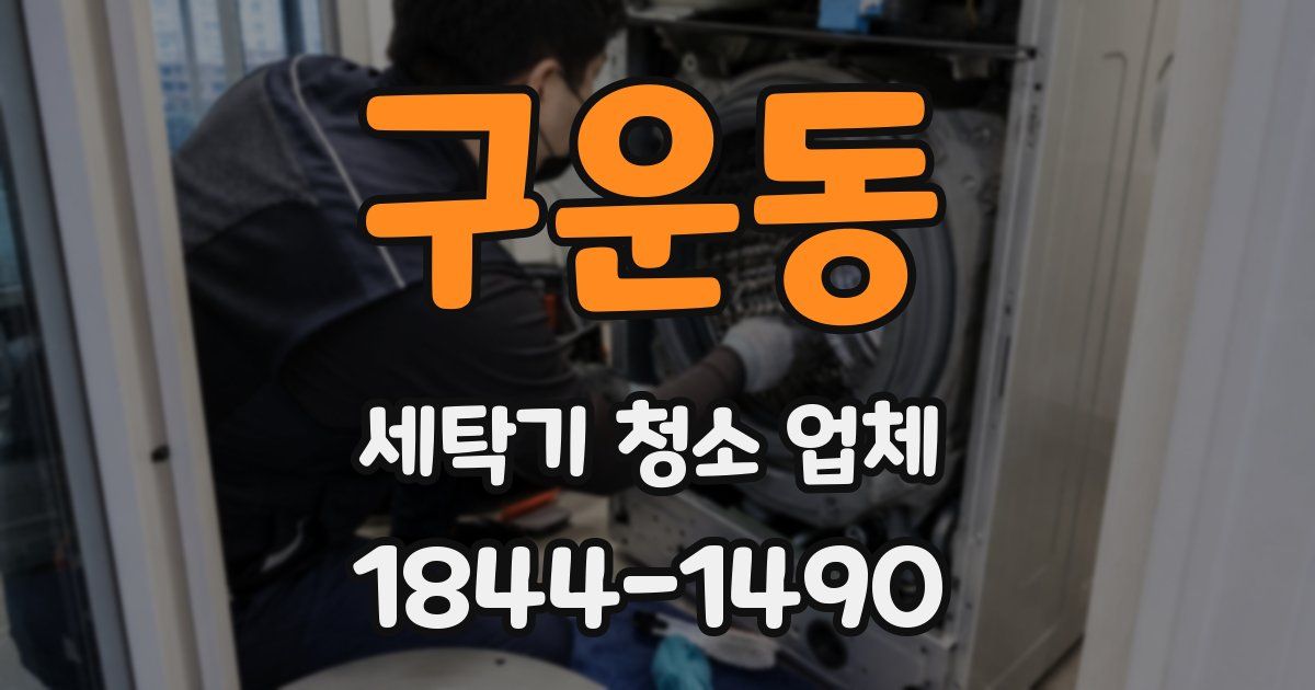 구운동 세탁기 청소 업체