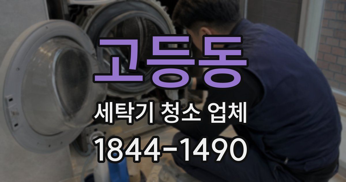 고등동 세탁기 청소 업체