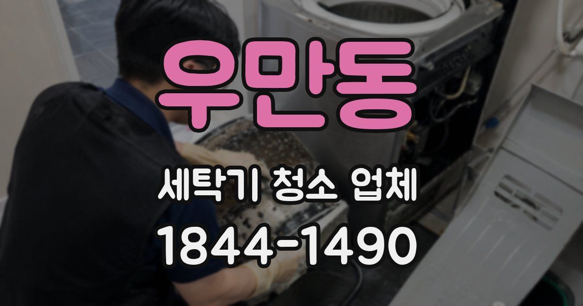 우만동 세탁기 청소 업체