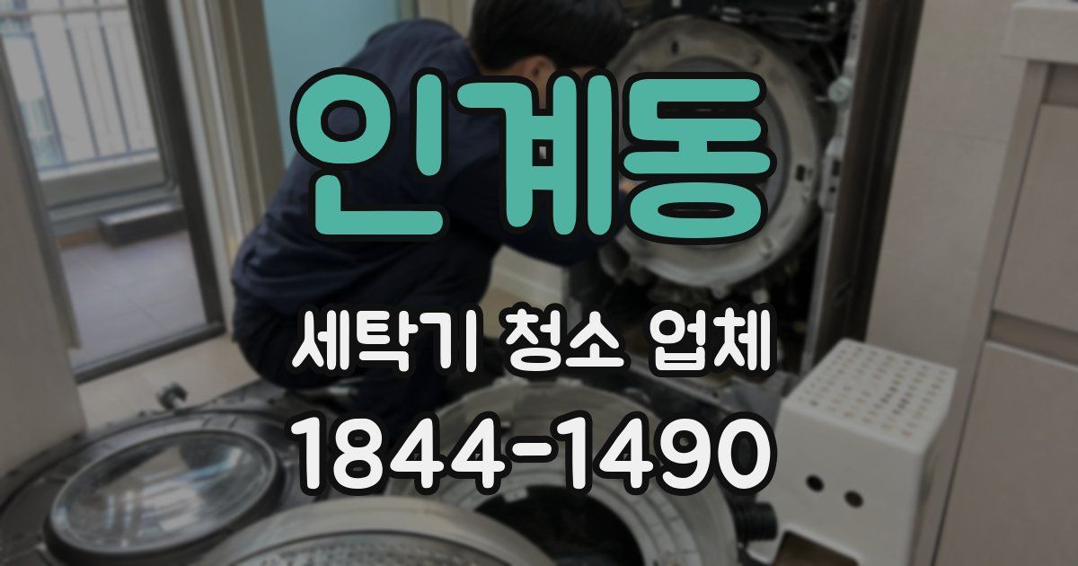 인계동 세탁기 청소 업체